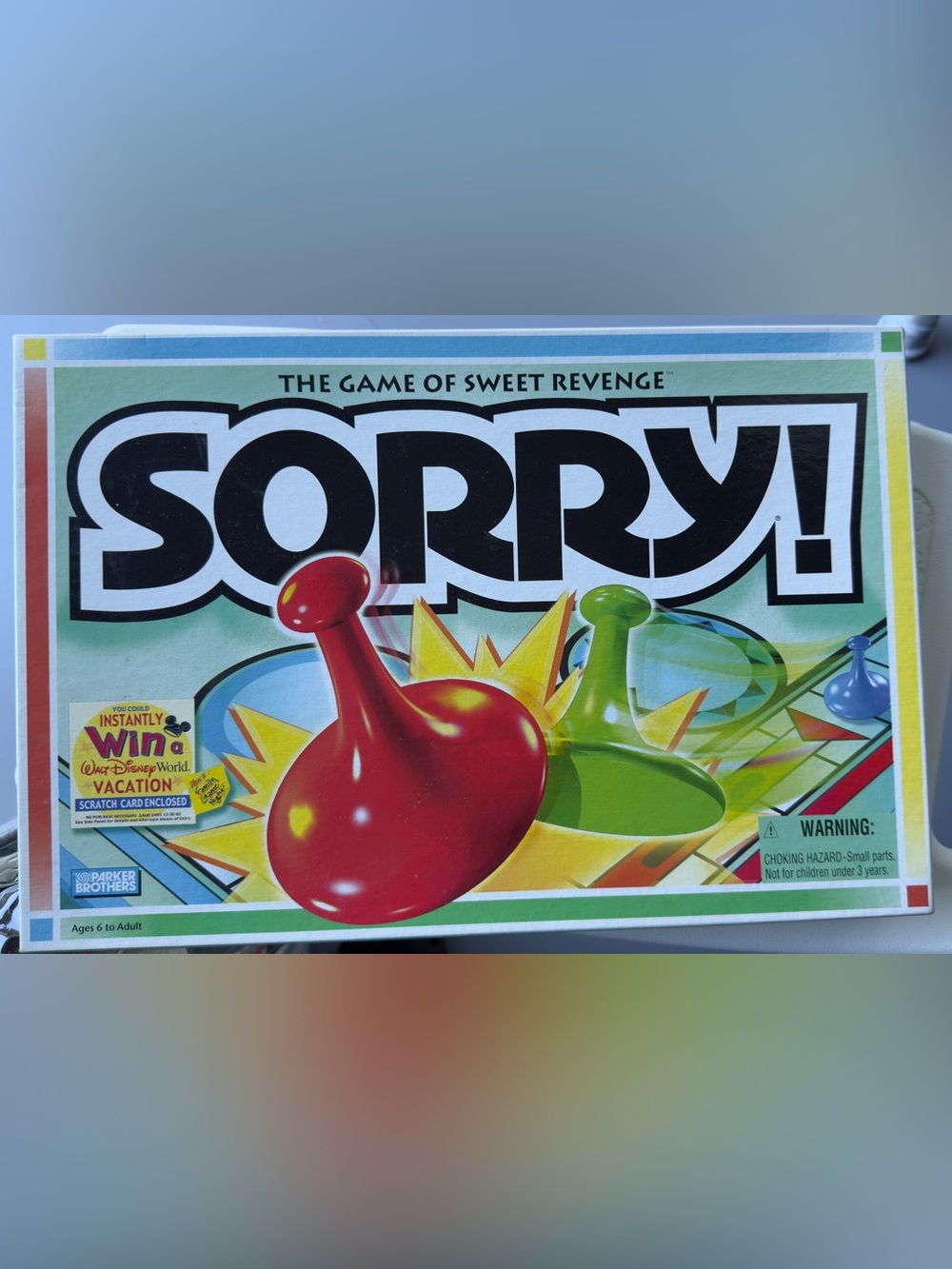 Vintage Parker Brothers Sorry! Board Game The Game of Sweet Revenge Retro
